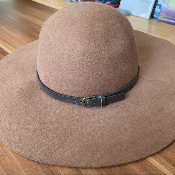 Nashville Hat- brown 100% wool brown floppy hat - Picture 2 of 6
